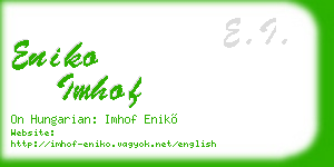 eniko imhof business card